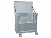 Chariot conteneur avec couvercle - Aluminium 