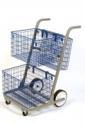 Chariot Courrier 2 Paniers Fils Meta-Plastifies