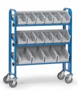 Chariot d'atelier à bacs plastique