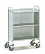 Chariot de bureau 3 plateaux avec cloison