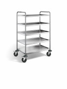 Chariot de service inox 5 plateaux