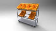 Chariot de stockage courrier