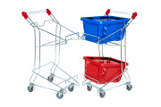 Chariot double porte panier emboitable - Charge 2x28 L