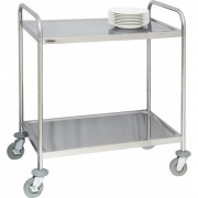 Chariot inox de service 2 plateaux 