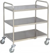 Chariot inox de service 3 plateaux 