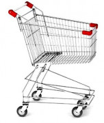 Chariot magasin en métal 70 L 
