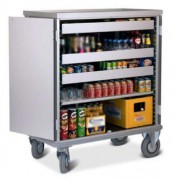 Chariot mini bar à porte rabattables