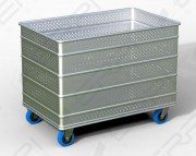 Chariot perforé à fond fixe