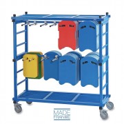 Chariot piscine porte planches 16 supports