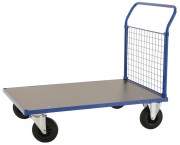 Chariot plateforme à dossier grillagé