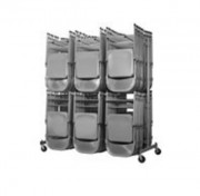 Chariot transport chaises en acier