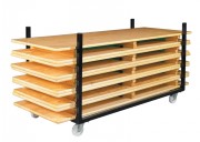 Chariot transport tables rectangulaires