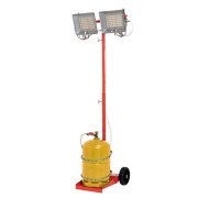 Chauffage radiant gaz double sur roulettes pour atelier - Master SOLOR 8200 - Propane ou butane - 9.2 kW