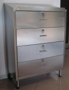 Chiffonnier d'atelier 4 tiroirs coulissants