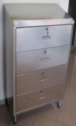 Chiffonnier inox 4 tiroirs 