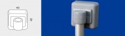Clip tubulaire pour cadre ABS