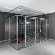 Cloison copropriété grillagée