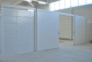 Cloison d'atelier acier - Largeur 0,50 ou 1,00 m - Ht. 2,50 ou 3 m - Cloison grillagée, pleine ou vitrée