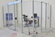 Cloison d'atelier grillagée