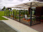 Cloison de balcon - Avec panneau ou sur muret - H.85 cm ou 150 cm - L.35 cm à 200 cm