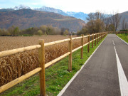 Clôture en bois massif à sceller - Ht. poteau 1500 mm - Entraxe 2 m