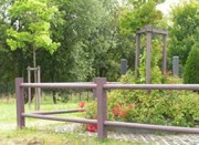 Clôture poteaux carrés en plastique recyclé