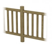 Clôture rondin en bois pin