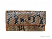 Compagnon cuir motif python