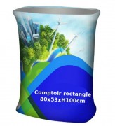 Comptoir pliable rectangle tissu