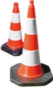 Cône de signalisation en caoutchouc