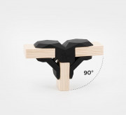 Connecteur 3 panneaux en T