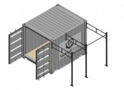 Container crossfit Rig pour entraînement extérieur