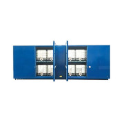 Conteneur de sécurité en acier 16 IBC - Capacité 8000 L - Coupe-feu 120 minutes