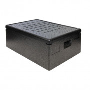 Conteneur isotherme - Capacité: 53 L - Ouverture par le haut - Pour plateau 400 x 600 mm - L.497 x P.697 x H.279 mm - Noir 
