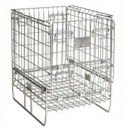 Conteneur en fil pliant - Charge 300 kg - Dim. L649 x P816 x H845 mm