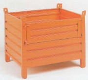 Conteneur tôlé acier à demi porte pleine