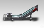Convoyeur à tapis modulaire à inflexion