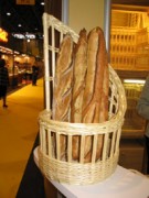Corbeille à baguettes osier blanc