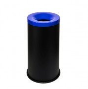 Corbeille anti-feu couvercle coloré - 50L ou 90 L - Métal
