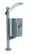Corbeille de ville inox - 30 L