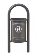 Corbeille de ville basculante en acier - 40L - à sceller