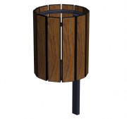 Corbeille de ville cylindrique 40 L