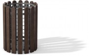 Corbeille de ville en plastique recyclé 70l