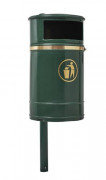 Corbeille de ville en polyéthylène indéformable - 40 L - ? 385 mm x H.720 mm