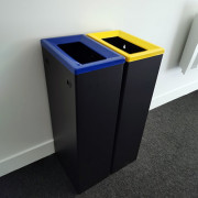 Corbeille de ville en acier pour tri sélectif - 42 L