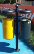 Corbeille de ville murale avec ou sans cendrier - 45 litres