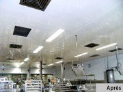 Dalle de plafond suspendu alimentaire HACCP laboratoire 