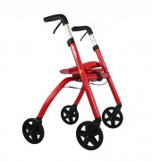 Déambulateur pliable à roulettes pour sénior - Capacité : 120 kg