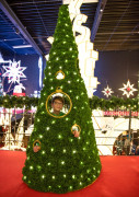 Arbre de noël lumineux pour photo - leds blanc chaud - 250 x 120 x 60 cm - 24V