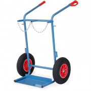 Diable porte bouteille FETRA - 2 bouteilles ? 204 mm - Charge : 100 kg - Roues caoutchouc ou gonflables